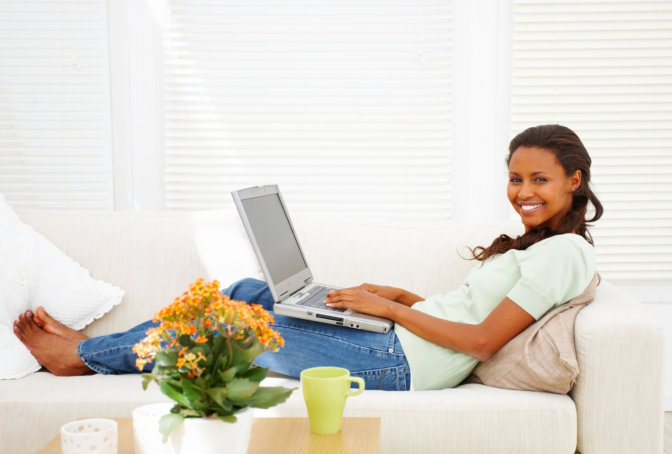 A person reviewing health coverage information at home
